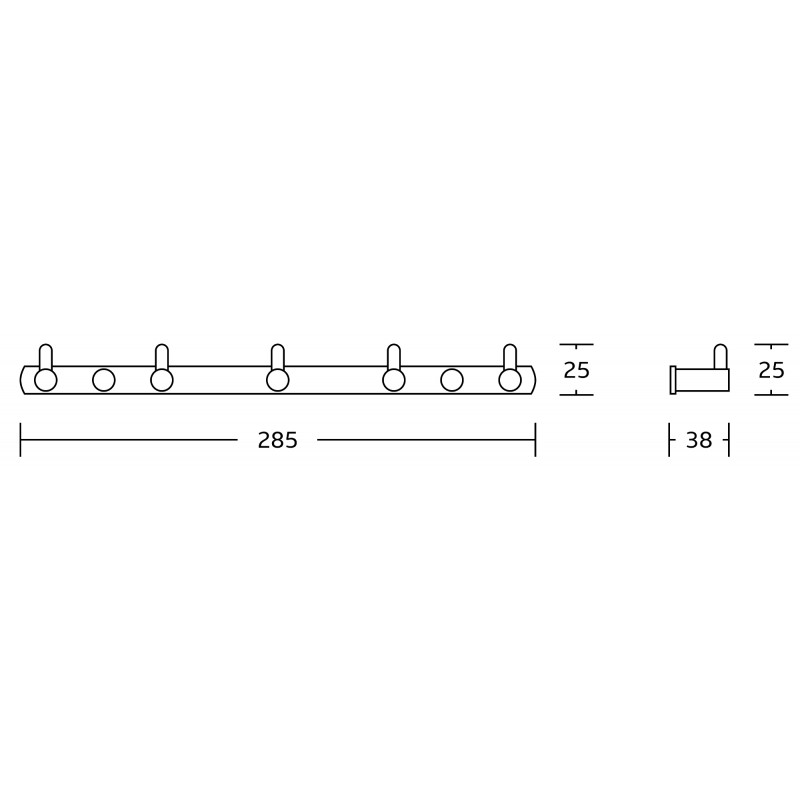 Mexen rankšluosčių kabliukas su penkiais laikikliais, juodas - 709165-70