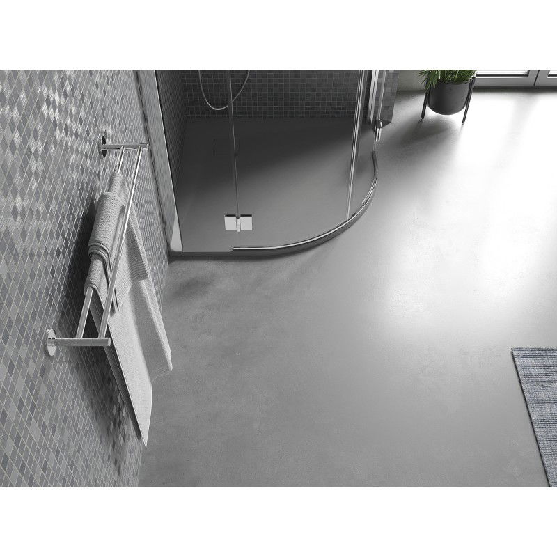 Mexen Bert pusapvalis dušo padėklas SMC 80 x 80 cm, pilkas - 4KR618080