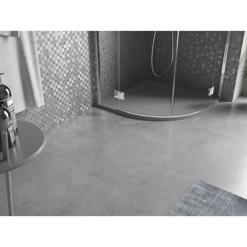 Mexen Bert pusapvalis dušo padėklas SMC 80 x 80 cm, pilkas - 4KR618080