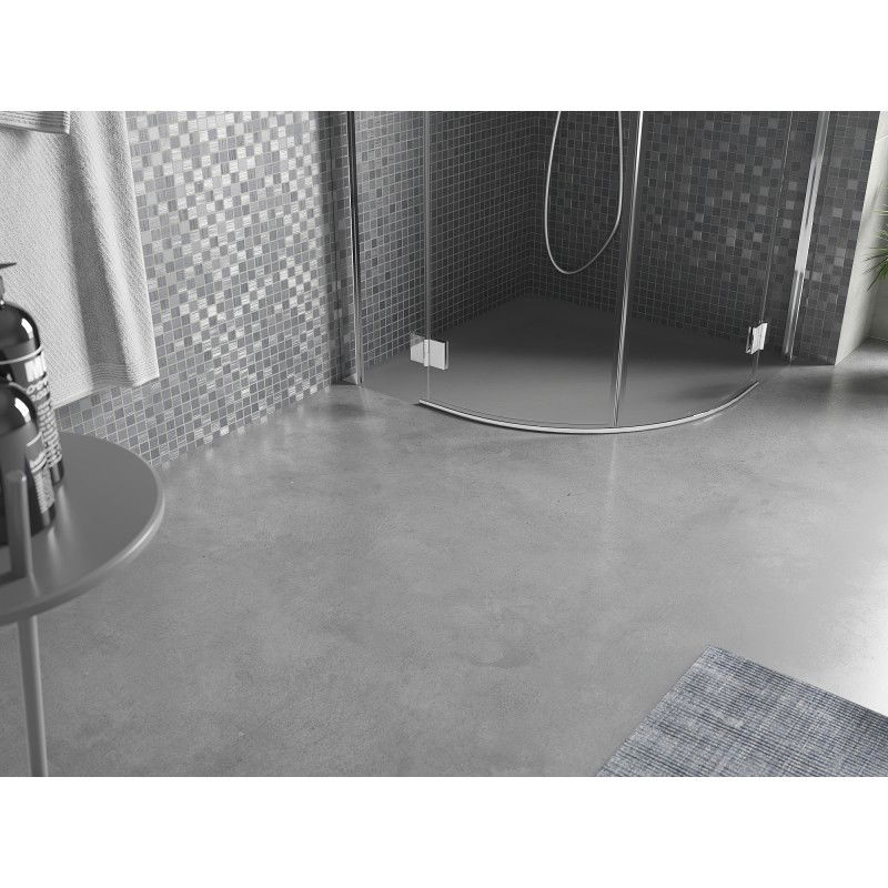 Mexen Bert pusapvalis dušo padėklas SMC 90 x 90 cm, pilkas - 4KR619090