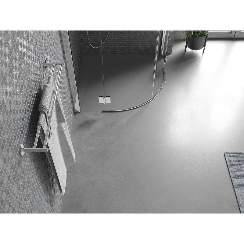 Mexen Bert pusapvalis dušo padėklas SMC 90 x 90 cm, pilkas - 4KR619090