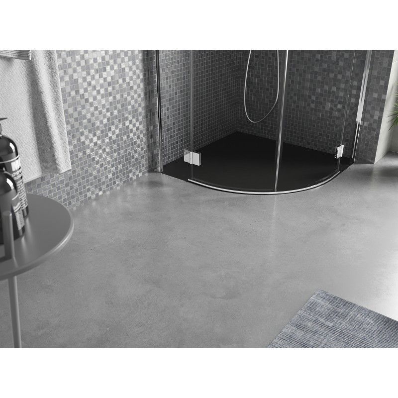 Mexen Bert pusapvalė SMC dušo padėklas, 80 x 80 cm, juodas - 4KR708080