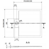 Mexen Otto kvadratinis dušo baseinas SMC 90 x 90 cm, baltas - 4N109090
