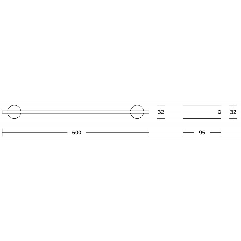 Mexen Aron dvigubas rankšluosčių kabykla, juoda/chromuota - 7088125-07