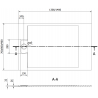 Mexen Otto stačiakampis dušo padėklas SMC 130 x 80 cm, juodas - 4N708013