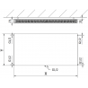 Mexen Flat CCF21 plokščias radiators 900 x 1300 mm, centrinis apatinis prijungimas, 2066 W, juodas - W6C21F-090-130-70