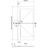 Mexen Egon stačiakampis dušo padėklas SMC 170 x 80 cm, juodas - 4R708017