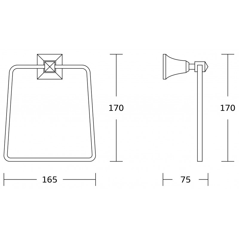 Mexen Dalia rankšluosčių kabykla, chromuota - 7017332-00
