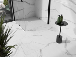 Mexen Stone+ kompozitinis kvadratinis dušo padėklas 70 x 70 cm, baltas, baltas dangtelis - 44107070-W