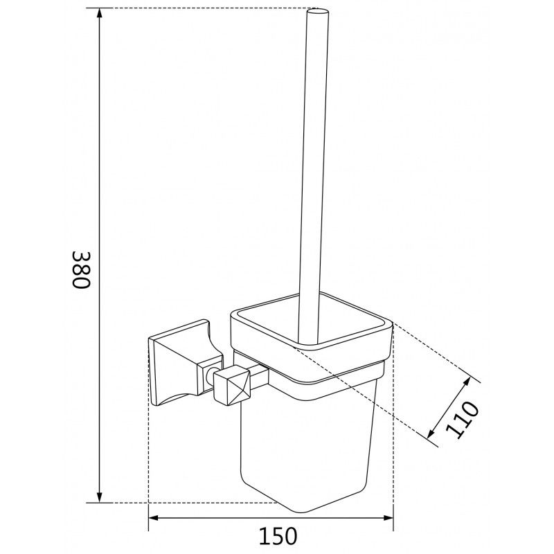 Mexen Dalia tualeto šepetys, auksinis - 7017350-50