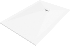 Mexen Stone+ stačiakampis kompozitinis dušo padėklas 100 x 90 cm, baltas, balta uždangalas - 44109010-W