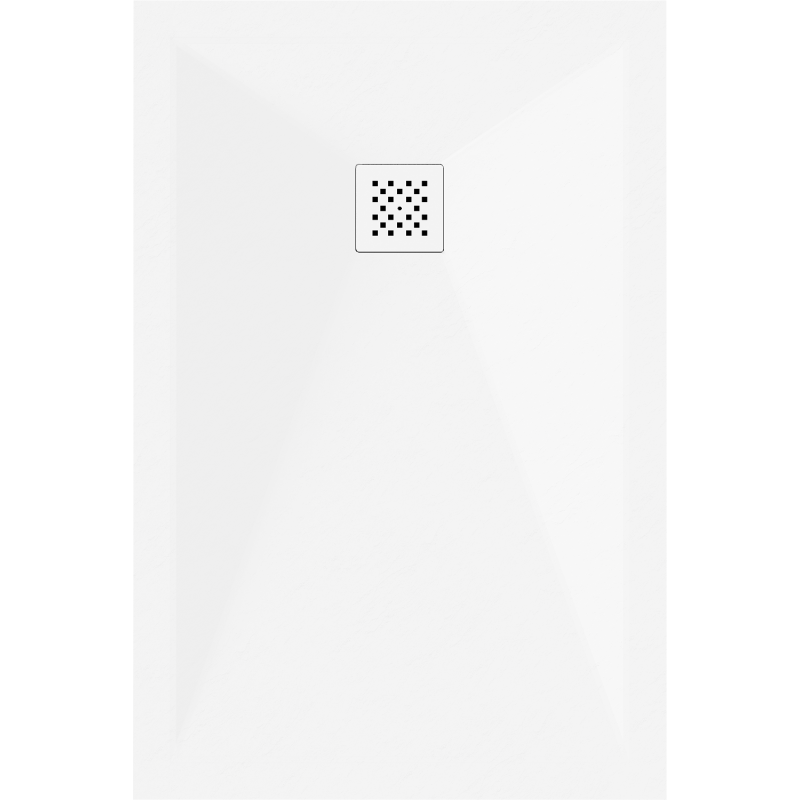 Mexen Stone+ stačiakampė kompozitinė dušo padėklas 120 x 90 cm, baltas, balta maskuotė - 44109012-W