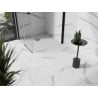 Mexen Stone+ kvadratinis kompozitinis dušas 90 x 90 cm, baltas, aukso dangtelis - 44109090-G