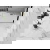 Mexen Stone+ kvadratinis kompozitinis dušo baseinas 80 x 80 cm, baltas, auksinė dangtelis - 44108080-G