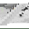 Mexen Stone+ kvadratinis kompozitinis dušo baseinas 80 x 80 cm, baltas, auksinė dangtelis - 44108080-G