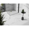 Mexen Stone+ kvadratinis kompozitinis dušo padėklas 80 x 80 cm, baltas, auksinė dangtelis - 44108080-G