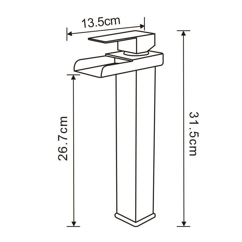 Mexen Hydra aukštas praustuvo maišytuvas, auksinis - 744910-50