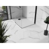 Mexen Stone+ stačiakampė kompozitinė dušo padėklas 80 x 70 cm, baltas, juoda dangtelis - 44107080-B