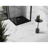 Mexen Stone+ kompozitinis kvadratinis dušo padėklas 80 x 80 cm, juodas, aukso spalvos dangtelis - 44708080-G