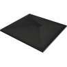 Mexen Stone+ kompozitinis kvadratinis dušo padėklas 90 x 90 cm, juodas, juoda maskuotė - 44709090-B