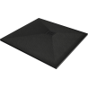 Mexen Stone+ kvadratinis kompozitinis dušo padėklas 90 x 90 cm, juodas, juoda dangtelė - 44709090-B