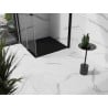 Mexen Stone+ kvadratinis kompozitinis dušo padėklas 90 x 90 cm, juodas, juoda danga - 44709090-B