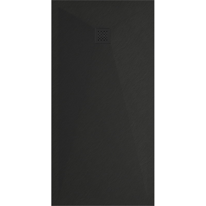 Mexen Stone+ stačiakampis kompozitinis dušo padėklas 160 x 90 cm, juodas, juoda danga - 44709016-B