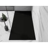 Mexen Stone+ stačiakampė kompozitinė dušo padėklas 180 x 90 cm, juoda, juodas dangtis - 44709018-B