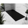 Mexen Stone+ kompozicinis dušo baseinas, stačiakampis 200 x 100 cm, juodas, juodas dangtelis - 44701020-B