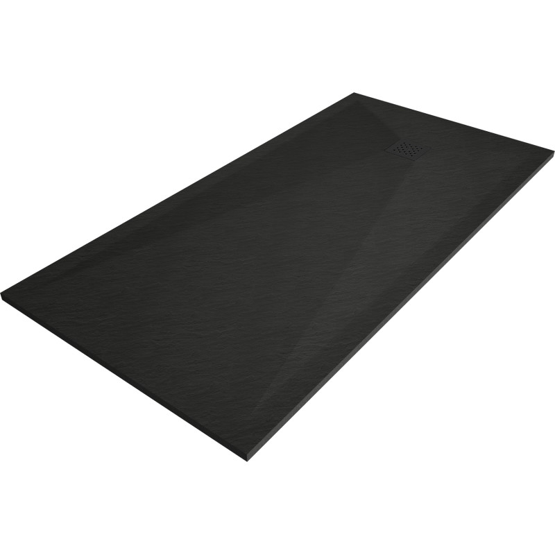 Mexen Stone+ stačiakampis kompozitinis dušo padėklas 200 x 80 cm, juodas, juoda danga - 44708020-B