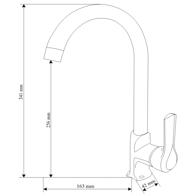Mexen Sabre virtuvės baterija, chromas - 72190-00