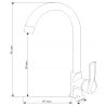 Mexen Sabre virtuvinis maišytuvas, juodas - 72190-70