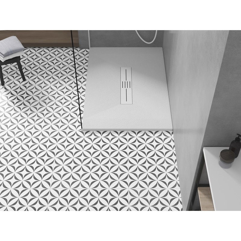 Mexen Toro stačiakampis SMC 100 x 70 cm padėklas, baltas, balta dangtelis - 43107010-W