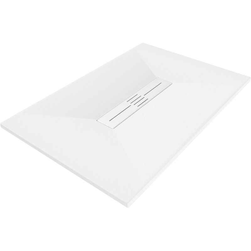 Mexen Toro stačiakampė dušo padėklas SMC 100 x 80 cm, baltas, baltas dangtelis - 43108010-W