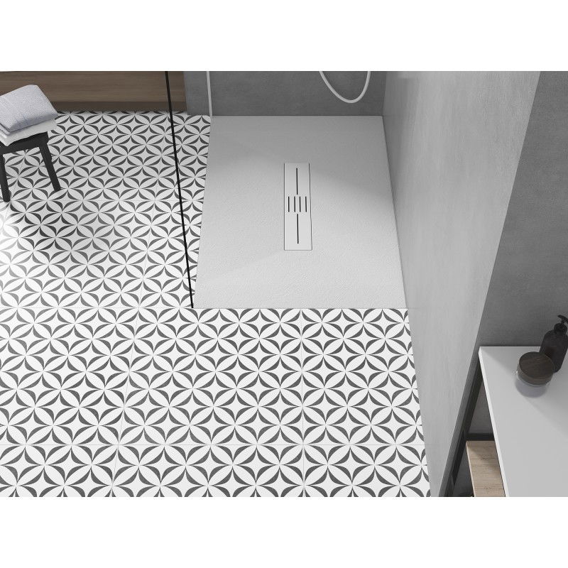 Mexen Toro stačiakampė dušo padėklas SMC 100 x 80 cm, baltas, baltas dangtelis - 43108010-W