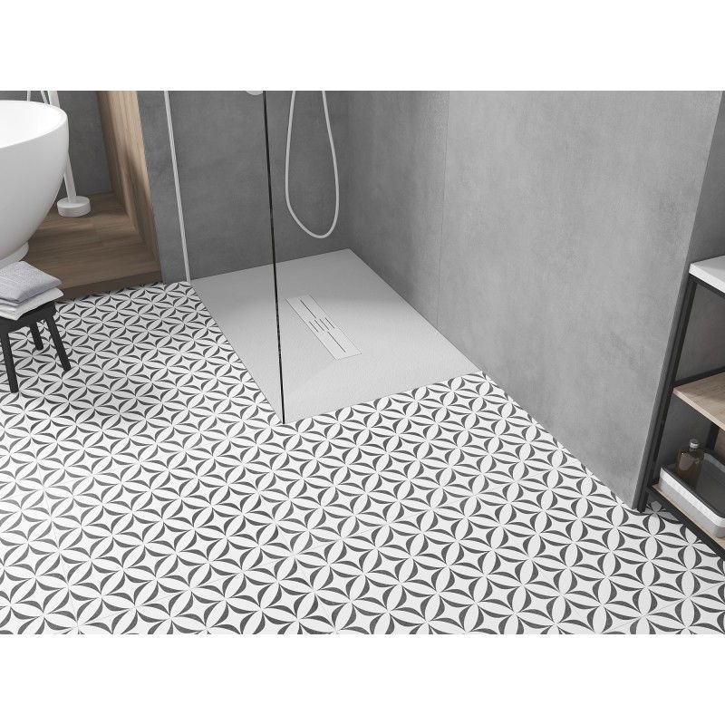 Mexen Toro stačiakampis padėklas SMC 120 x 80 cm, baltas, baltas dangtelis - 43108012-W