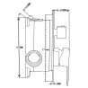 Mexen Uno DR02 potinkinio dušo komplektas, Auksinė - 71435DR02-50