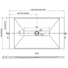 Mexen Toro stačiakampis SMC 140 x 80 cm, baltas, baltas dangtelis - 43108014-W