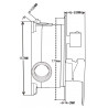 Mexen Uno DR02 potinkinis dušo komplektas, juodas - 71435DR02-70