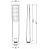 Mexen Uno DR72 potinkinio dušo komplektas, Juoda - 71435DR72-70