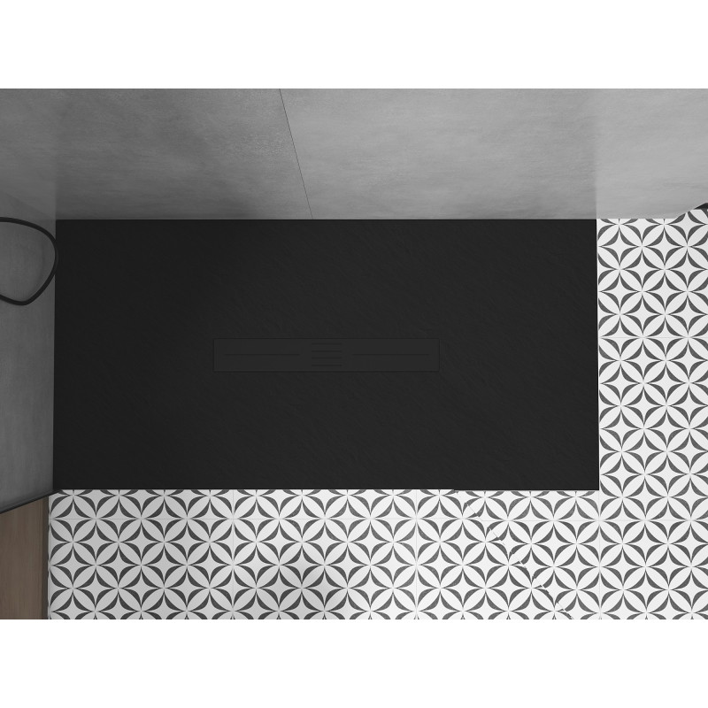 Mexen Toro stačiakampė SMC dušo padėklas 160 x 90 cm, juodas, juoda maskuotė - 43709016-B