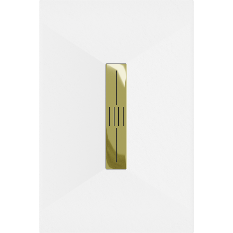 Mexen Toro stačiakampis SMC dušo padėklas 120 x 70 cm, baltas, auksinė danga - 43107012-G