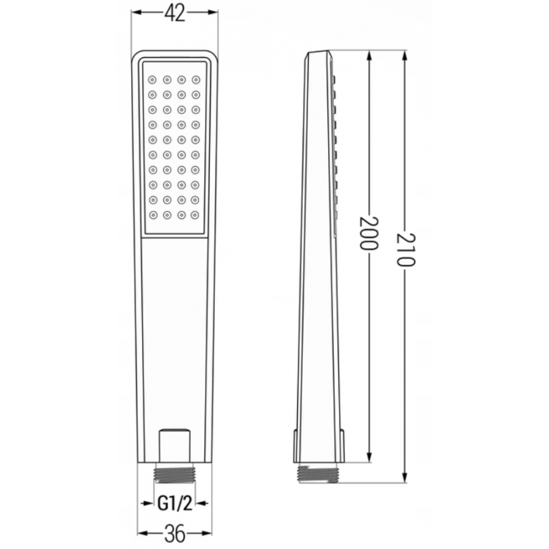 Mexen Uno DR33 paslėptas juodas dušo komplektas - 71435DR33-70