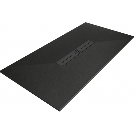 Mexen Toro stačiakampio formos SMC dušo padėklas 160 x 80 cm, juodas, juodas dangtelis - 43708016-B