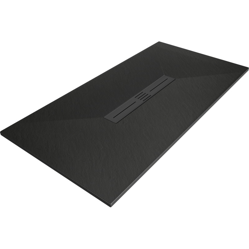 Mexen Toro stačiakampis SMC dušo padėklas 150 x 80 cm, juodas, juoda dangtelis - 43708015-B