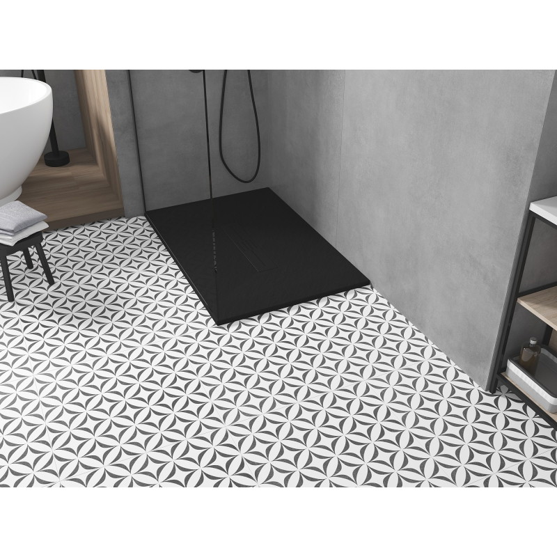 Mexen Toro stačiakampis SMC dušo padėklas 120 x 80 cm, juodas, dangtelis juodas - 43708012-B