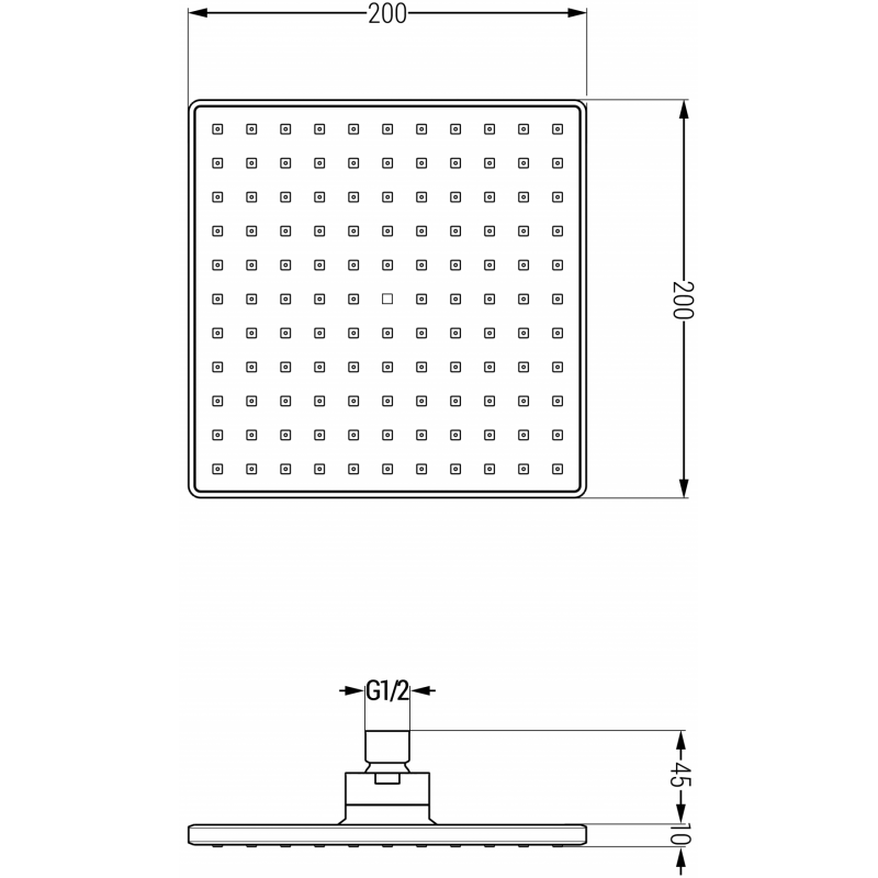 Mexen Uno DR45 paslėptas dušo komplektas, auksinis - 71435DR45-50