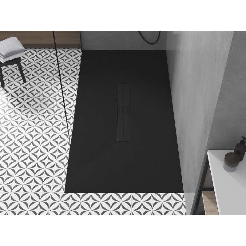 Mexen Toro stačiakampis dušo padėklas SMC 200 x 70 cm, juodas, juoda danga - 43707020-B
