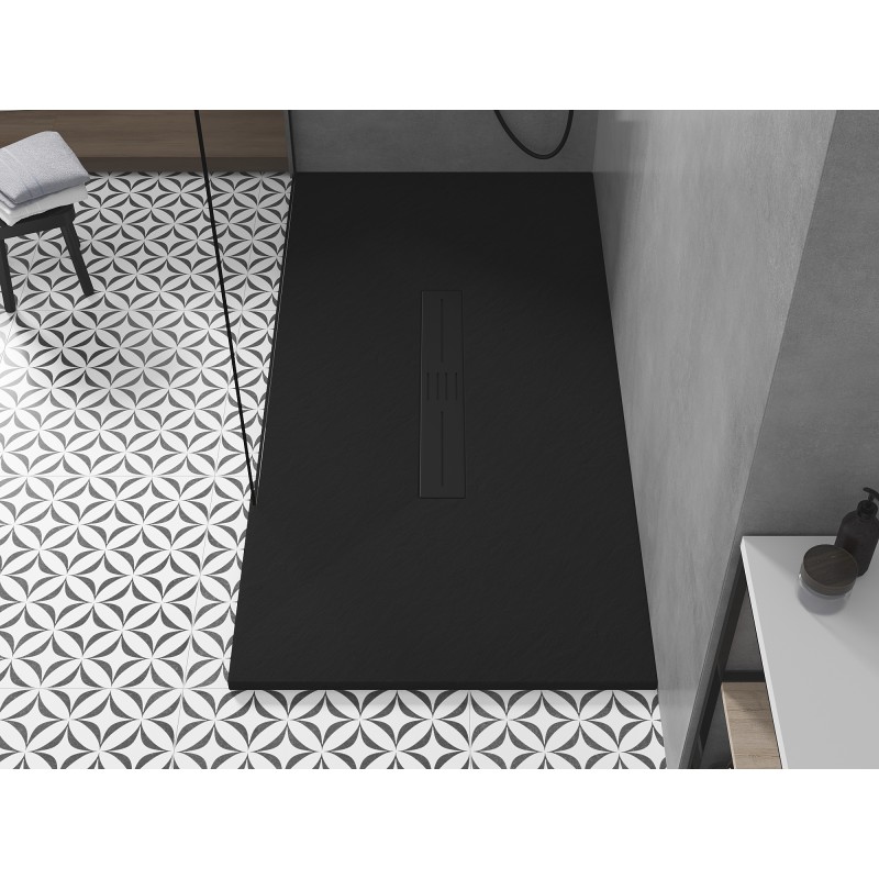 Mexen Toro stačiakampis dušo padėklas SMC 200 x 70 cm, juodas, juoda danga - 43707020-B