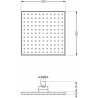 Mexen Uno DR45 paslėptas dušo komplektas, juodas - 71435DR45-70